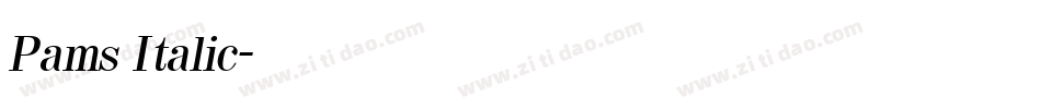 Pams Italic字体转换